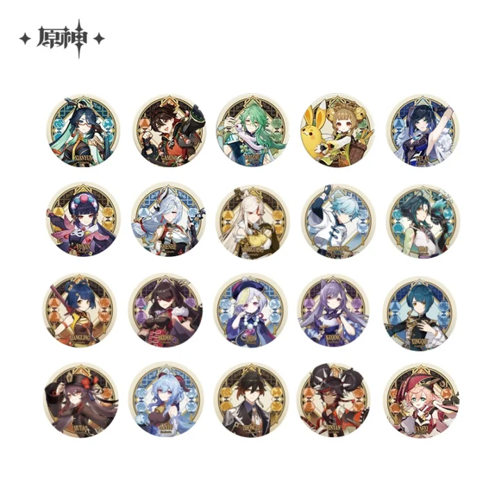 Liyue All Character Badges | Genshin Impact Merch