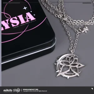 Elysia True Self Engraved Metal Necklace | Honkai Impact 3rd Merch