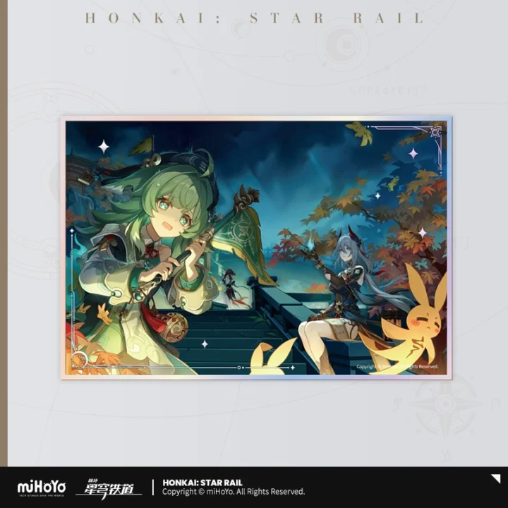 Version Update Interstellar Travel Acrylic Paper | Honkai : Star Rail Merch