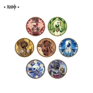 Rainbow Invitation Series Rotating Metal Badge | Genshin Impact