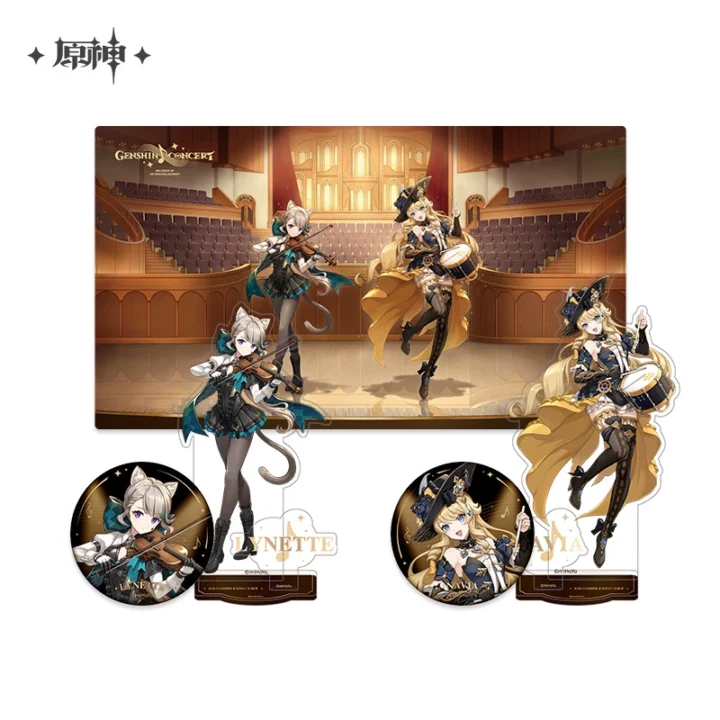 Genshin Concert Endless Sonata Navia and Lynette Badge, Stand and Mouse Pad | Genshin Impact