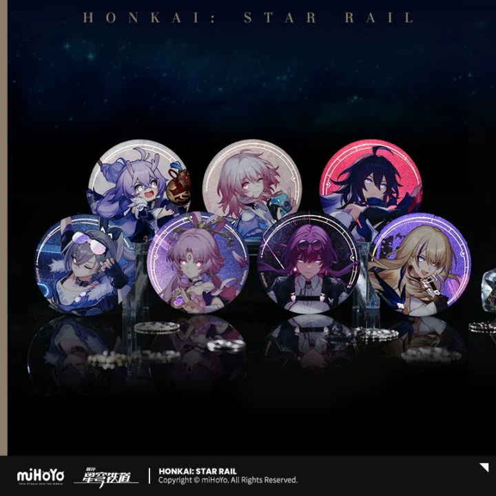 All-Stars Invitate Series Badge - 7 Glowing Model Showcase Photo | Honkai: Star Rail Merch