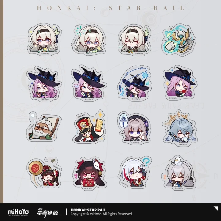 Pom-Pom Gallery Series Chibi Sticker Pack - Model Showcase Photo 2 | Honkai: Star Rail Merch
