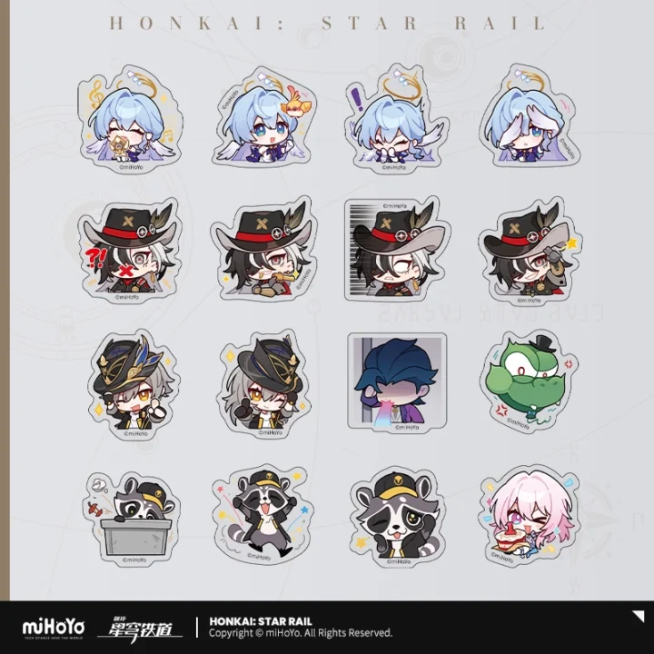 Pom-Pom Gallery Series Chibi Sticker Pack - Model Showcase Photo 3 | Honkai: Star Rail Merch