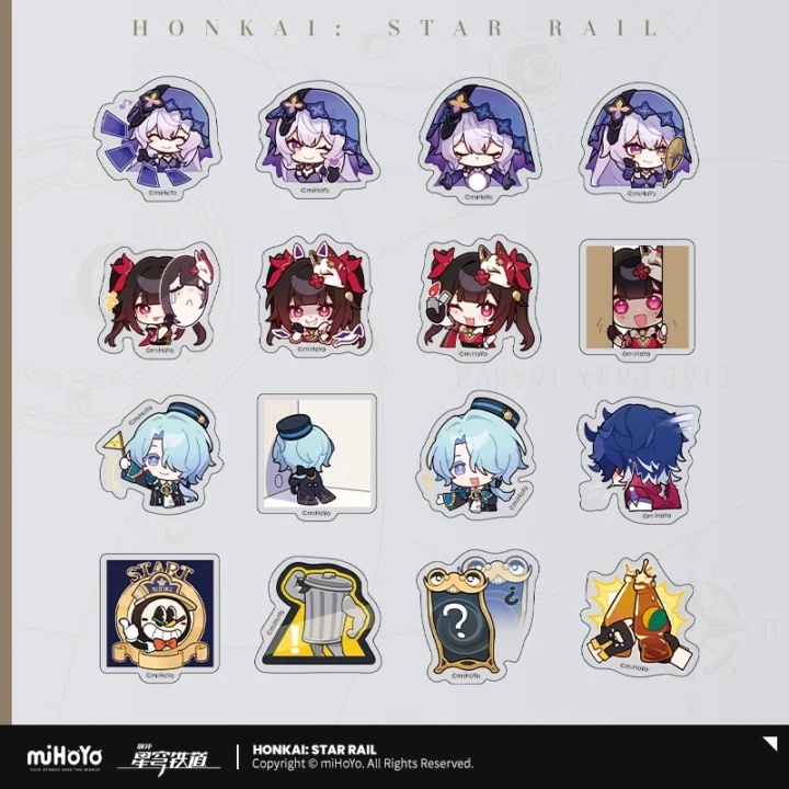 Pom-Pom Gallery Series Chibi Sticker Pack - Model Showcase Photo 5 | Honkai: Star Rail Merch