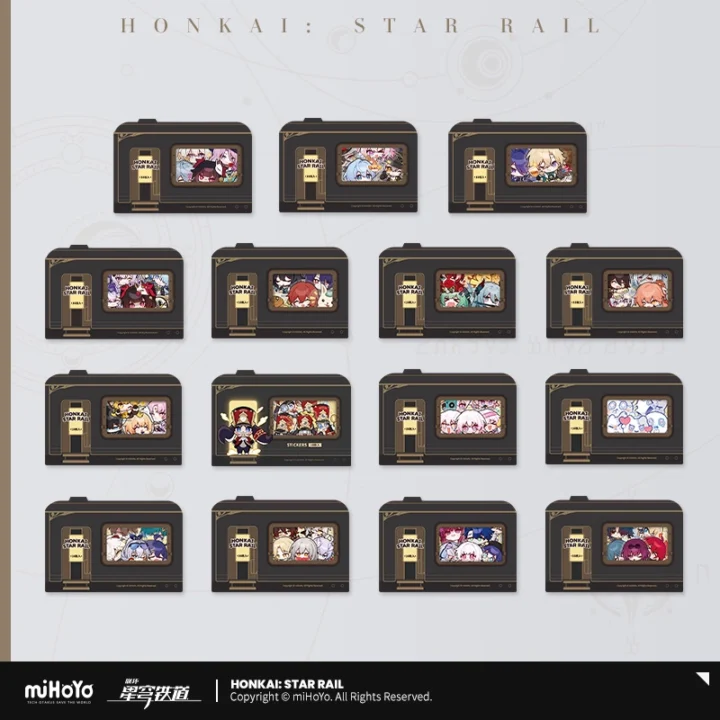 Pom-Pom Gallery Series Chibi Sticker Pack - Model Showcase Photo All | Honkai: Star Rail Merch