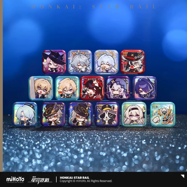 Pom-Pom Gallery Series Square Badges - Model Showcase Photo All | Honkai: Star Rail Merch