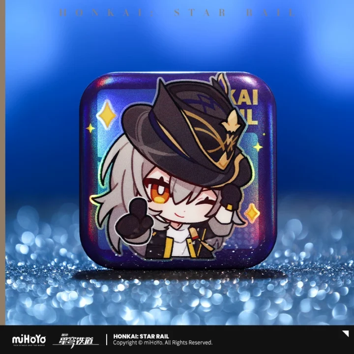 Pom-Pom Gallery Series Square Badges - Stelle Model Showcase Photo | Honkai: Star Rail Merch
