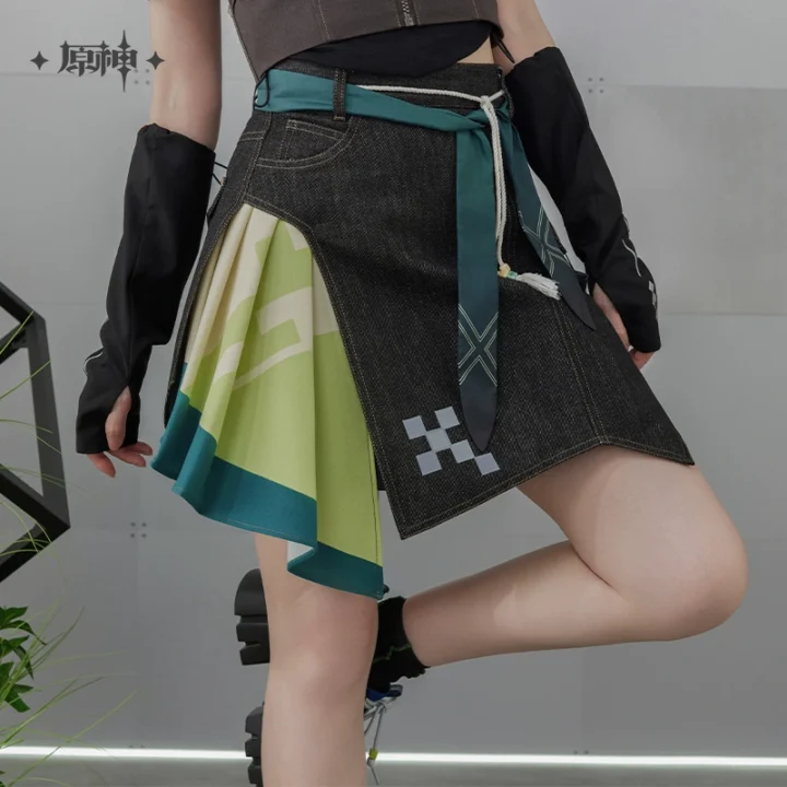 Kinich Impression Stitched Denim Skirt | Genshin Impact
